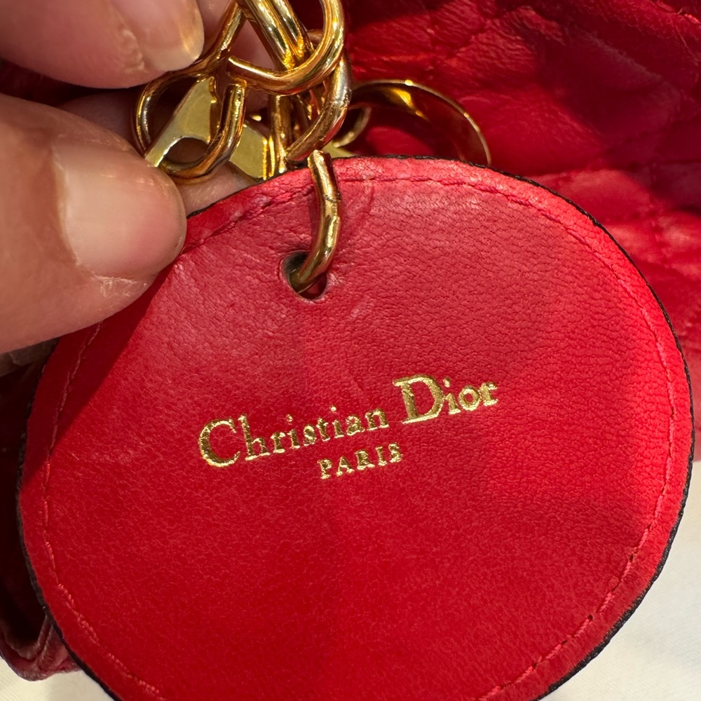 Dior Red Cannage Quilted Backpack/Bucket Handbag - Picture 17 of 17